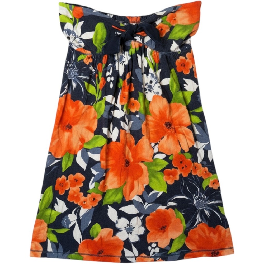 VTG Hollister Bella Swan‎ Medium Navy Floral Babydoll Strapless Y2K Summer Bow